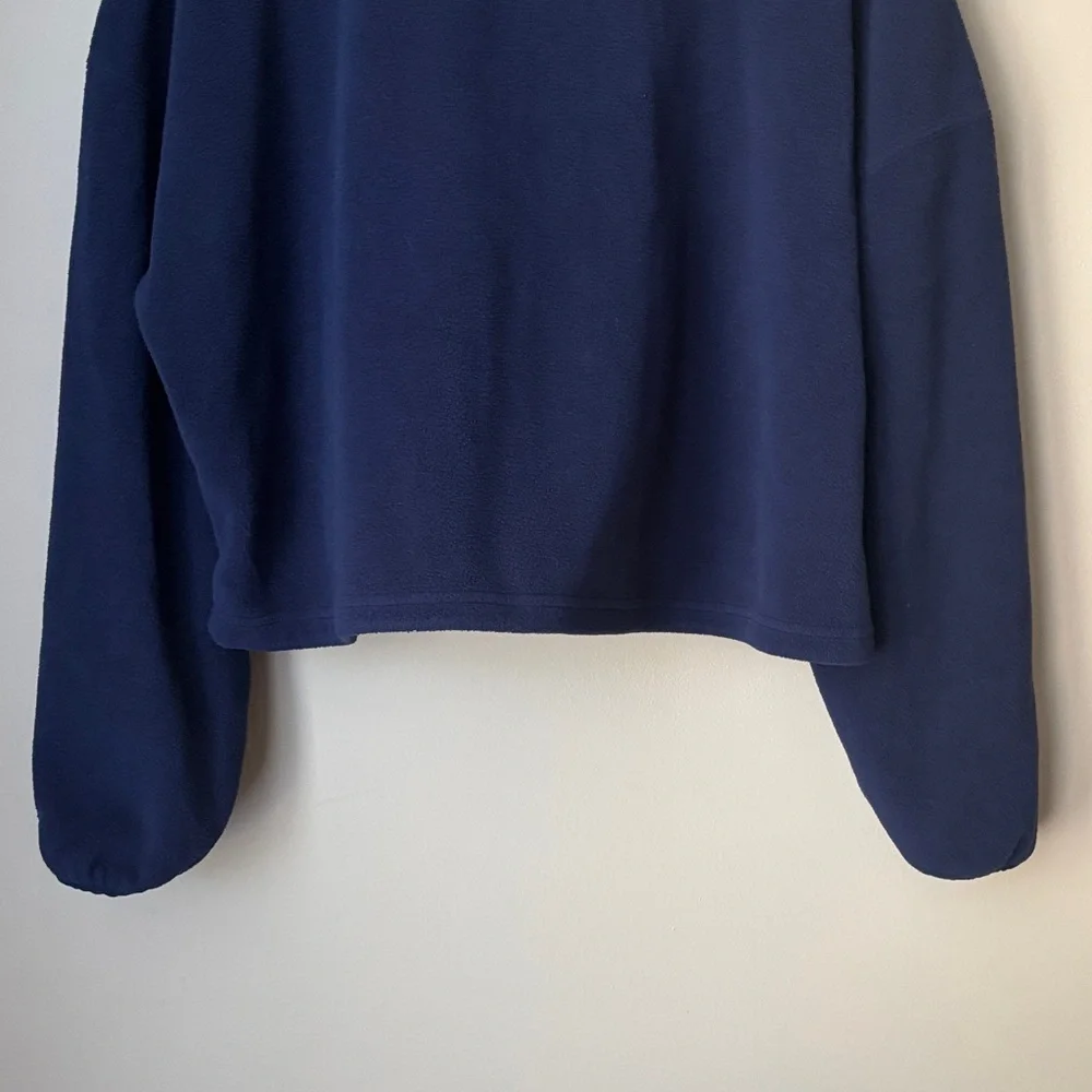 Fabletics Fleece Women's blue navy bomber fleece cardigan jacket. Size XL. - Picture 10 of 13